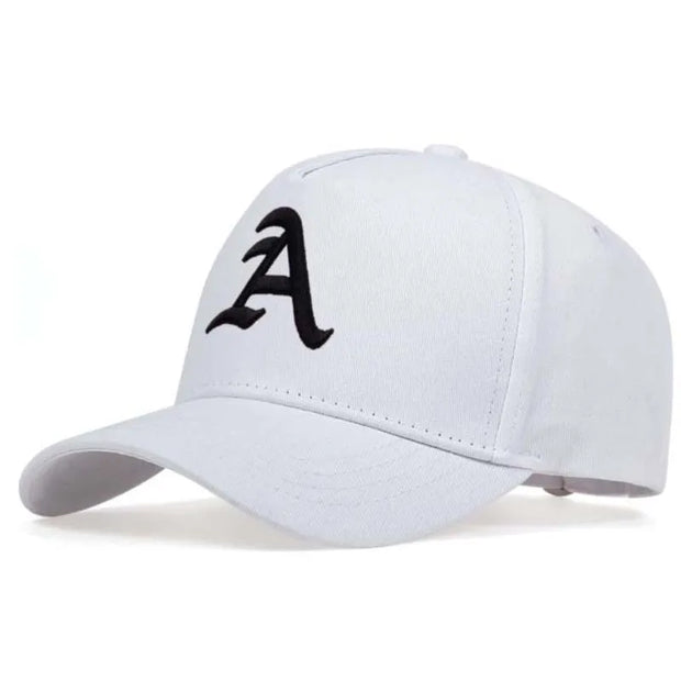 Letter "A" Embroidered Baseball Cap Cotton Adjustable Trucker Hat for Men | Summer Snapback Sun Cap