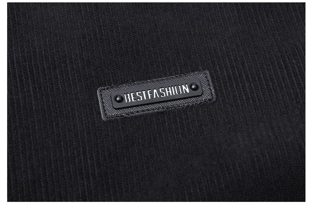 Men’s Appliqué "BestFashion" Zip Jacket – Fitted Lightweight Spring Fall Streetwear | Turn-Down Collar Outerwear