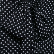 Bow Embellished Polka Dot Cape-Style Loose Shirt - Women’s Fashion Top with Ribbon Collar & Long Sleeves