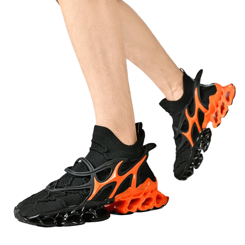 Men’s Flame Sole Sneakers V.2 - Luxury Streetwear Sneakers, Breathable Flyknit Running Shoes