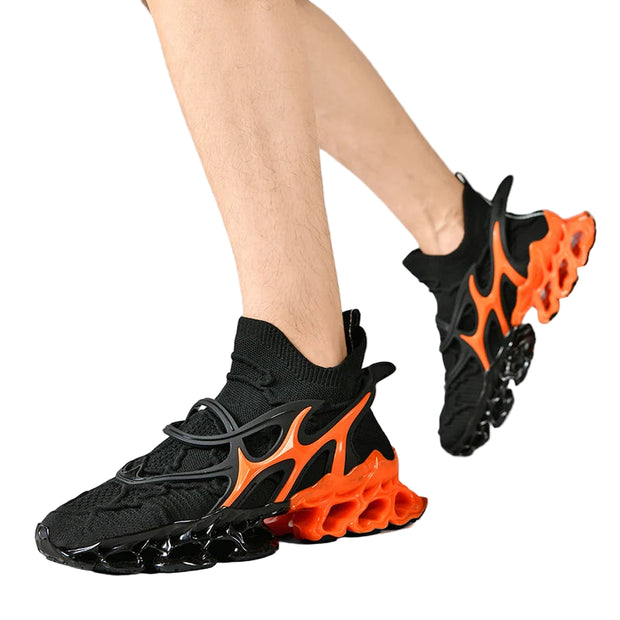 Men’s Flame Sole Sneakers V.2 - Luxury Streetwear Sneakers, Breathable Flyknit Running Shoes