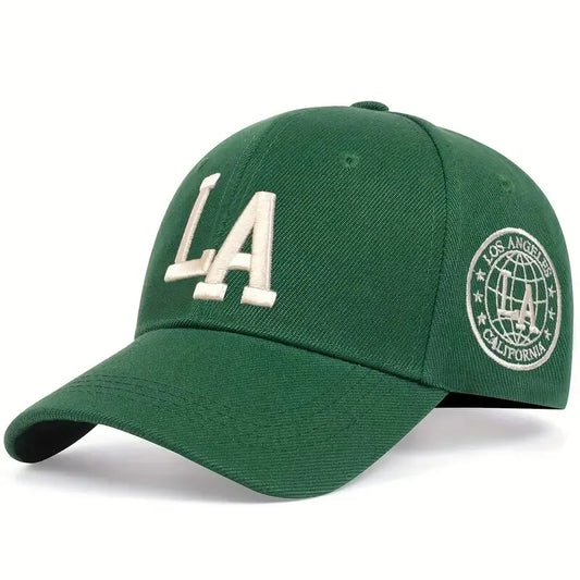 LA Embroidered Snapback Cap - Adjustable Unisex Baseball Hat | Casual Outdoor Streetwear Cap