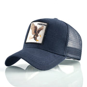 Animal Patch Trucker Hat – Embroidered Animal Baseball Cap, Adjustable Snapback for Men & Women, Cotton Streetwear Visor Hat