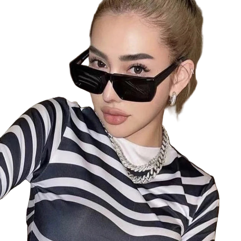 Y2K Sunglasses - Trendy Rectangle Sunglasses, Designer UV400 Shades for Men and Women