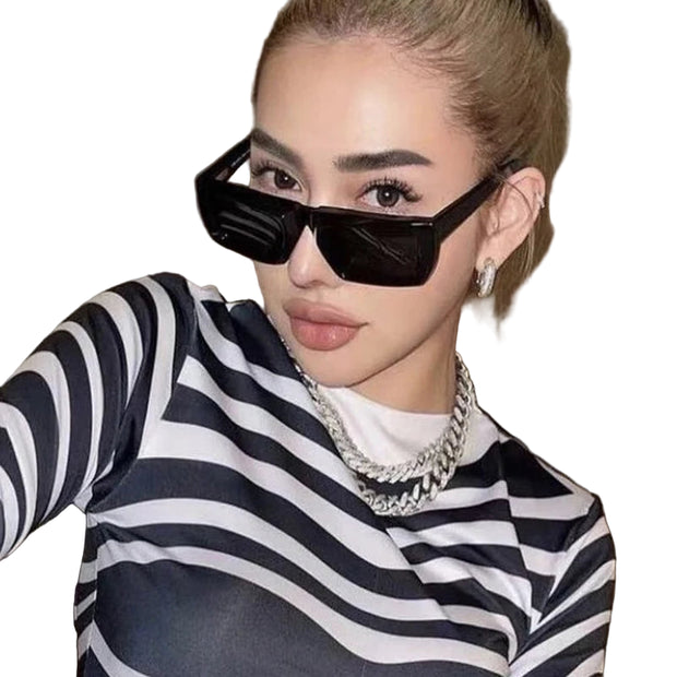 Y2K Sunglasses - Trendy Rectangle Sunglasses, Designer UV400 Shades for Men and Women