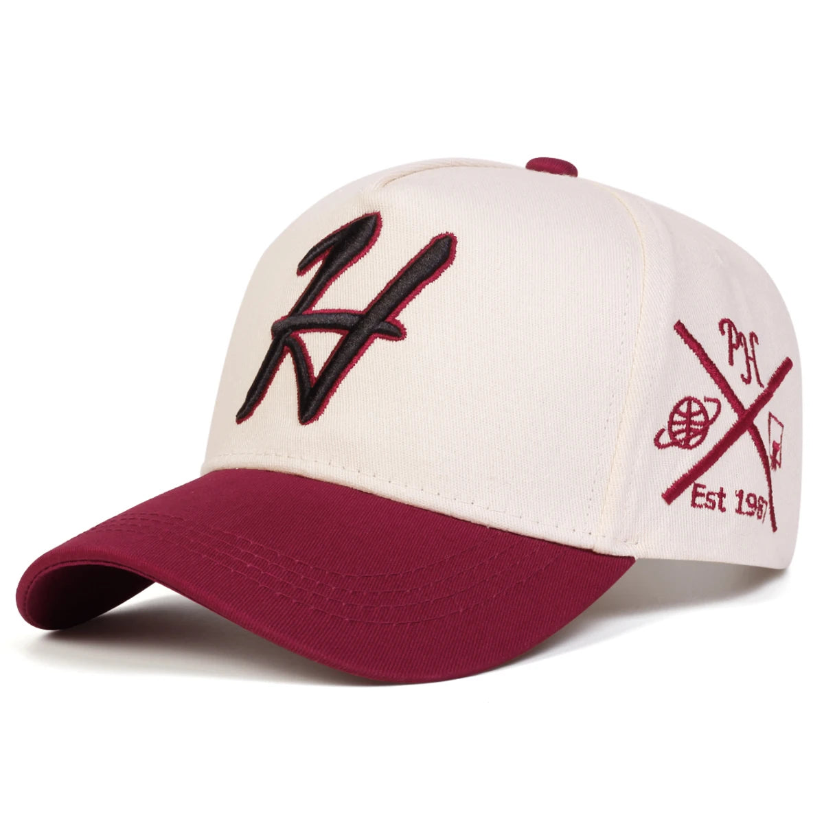Letter H Embroidered Baseball Cap - Adjustable Unisex Streetwear Hat | Casual Outdoor Snapback