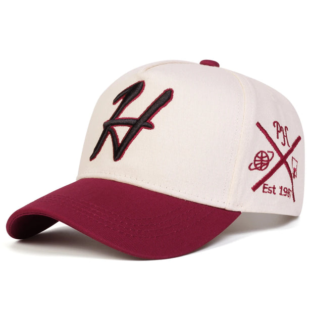 Letter H Embroidered Baseball Cap - Adjustable Unisex Streetwear Hat | Casual Outdoor Snapback