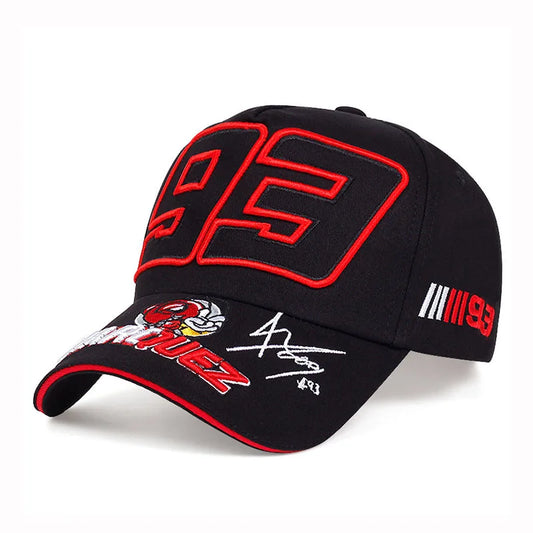 Marc Marquez Racing Cap - Embroidered Unisex Baseball Hat | Adjustable Sun Cap for Riding & Cycling