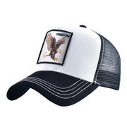 Animal Patch Trucker Hat – Embroidered Animal Baseball Cap, Adjustable Snapback for Men & Women, Cotton Streetwear Visor Hat