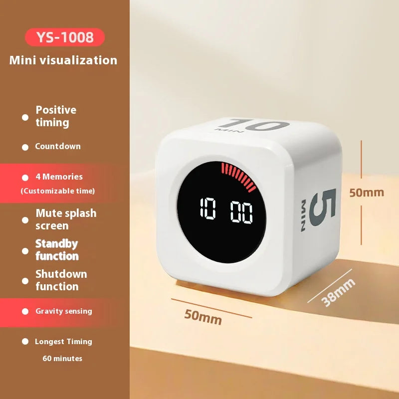 Visual Timer Learning Gravity Cube – Flip Countdown Timer, Fitness & Study Tool, Mini Desk Timer