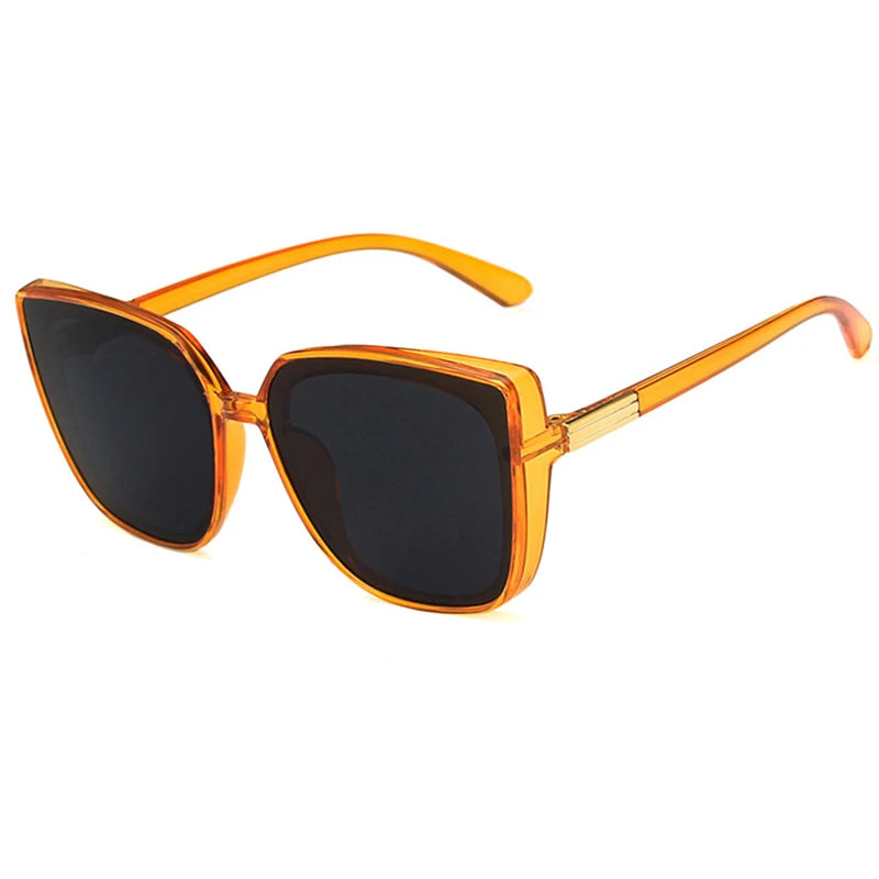 Fashion Classic Vintage Sunglasses – Large Frame UV400 Shades – Retro Summer Eyewear