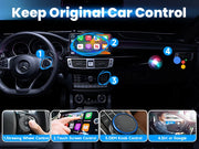 2-in-1 Wireless CarPlay & Android Auto Adapter – Plug & Play, Auto Connect, Converts Wired to Wireless for iPhone & Android (2017+ Cars)