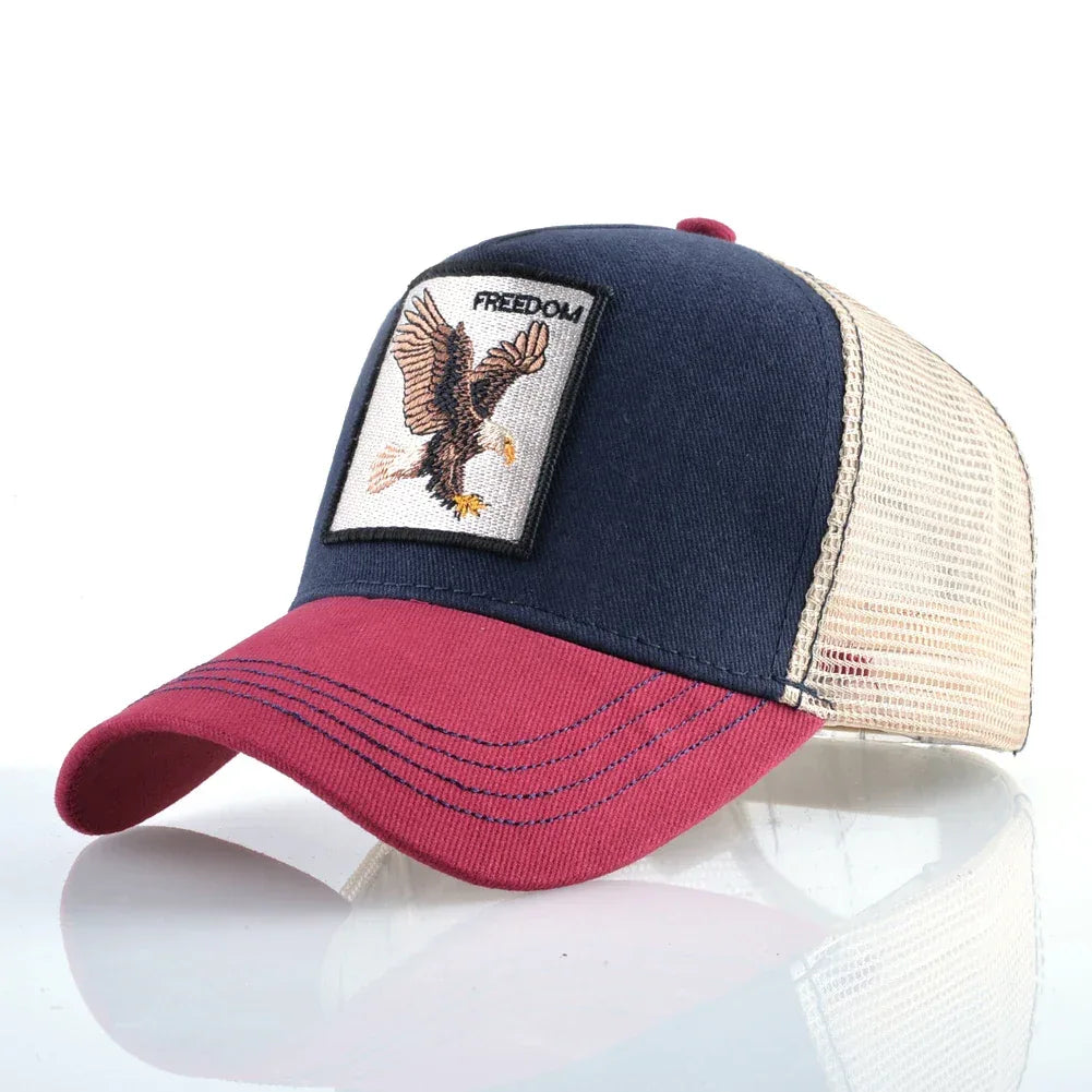 Animal Patch Trucker Hat – Embroidered Animal Baseball Cap, Adjustable Snapback, Streetwear Visor Hat - Legendary Branding