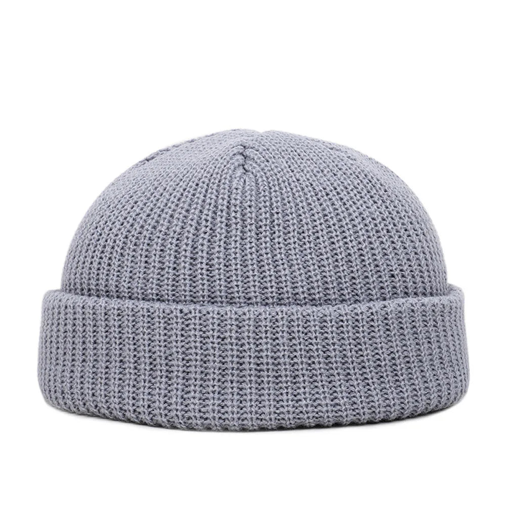 Unisex Knit Beanie - Casual Hip Hop Skull Cap | Warm Winter Wool-Style Acrylic Hat Streetwear