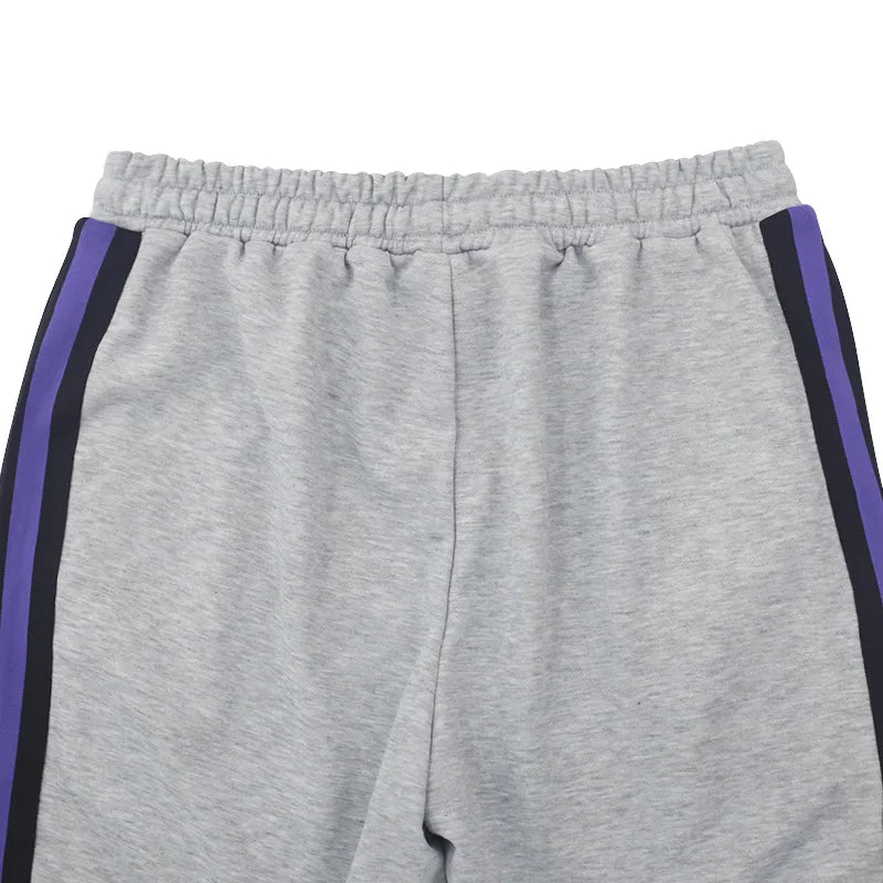 Urban Flare Joggers - Slim-Fit Stacked Pants, Y2K Streetwear Sweatpants with Striped Legs