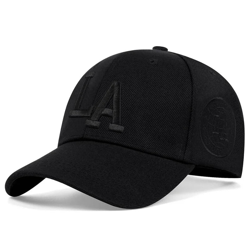 LA Embroidered Snapback Cap - Adjustable Unisex Baseball Hat | Casual Outdoor Streetwear Cap