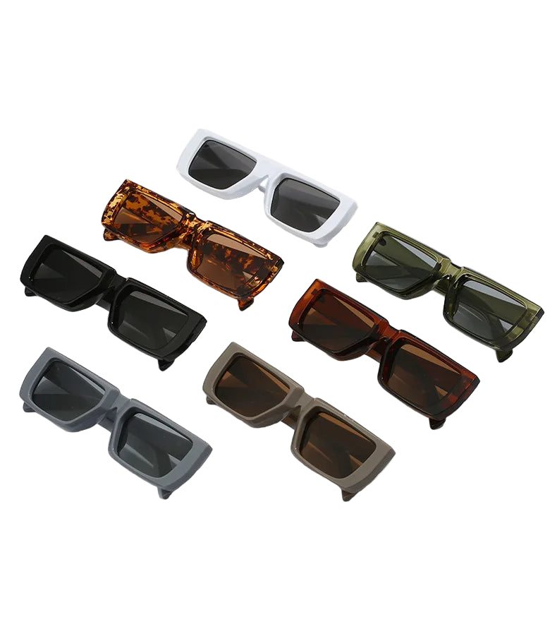 Y2K Sunglasses - Trendy Rectangle Sunglasses, Designer UV400 Shades for Men and Women