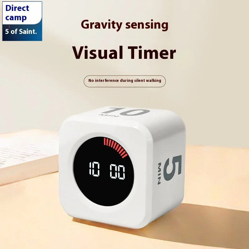 Visual Timer Learning Gravity Cube – Flip Countdown Timer, Fitness & Study Tool, Mini Desk Timer