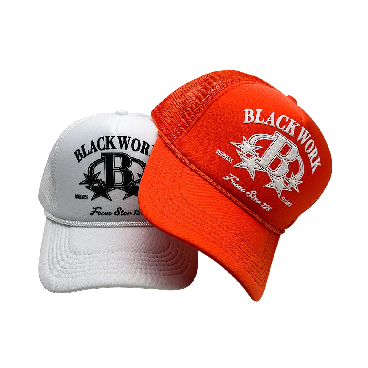 "Blackwork" 3D Letter Trucker Hat - Mesh Baseball Cap, Adjustable Summer trucker Hat