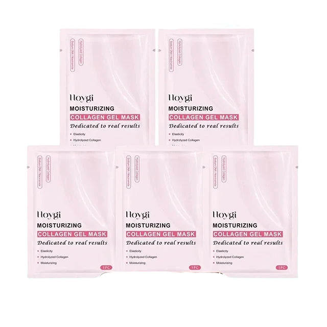 Pink Collagen Gel Face Mask – Salmon PDRN Hydrogel Jelly Sheet, Deep Hydration, Anti-Aging & Skin Tone Balance