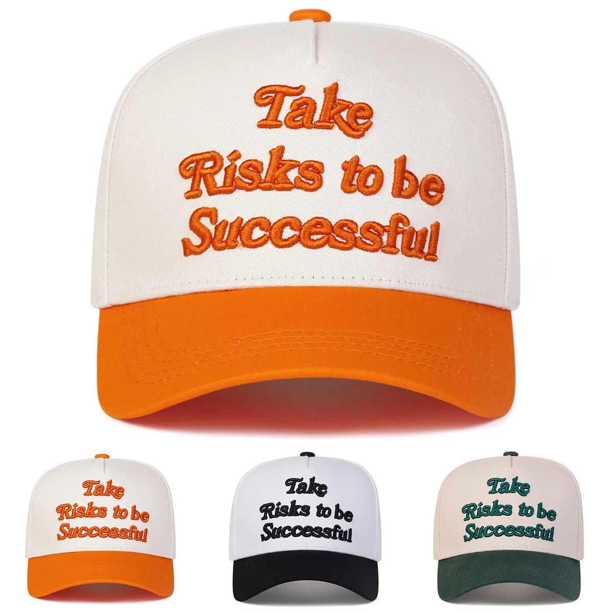 Take Risks to Be Successful Cap - Motivational Embroidered Trucker Hat | Adjustable Unisex Streetwear