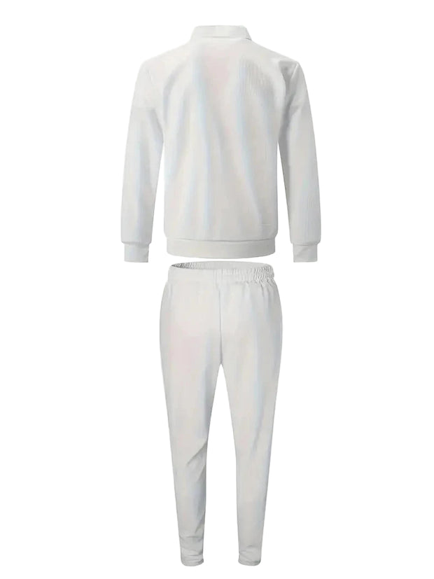 2 Pieces Classic Men's Sportswear Set - Soft, Breathable, Full Zip Tracksuit | Autumn Winter Casual Outfit