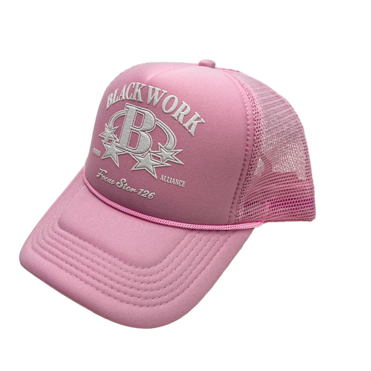 "Blackwork" 3D Letter Trucker Hat - Mesh Baseball Cap, Adjustable Summer trucker Hat