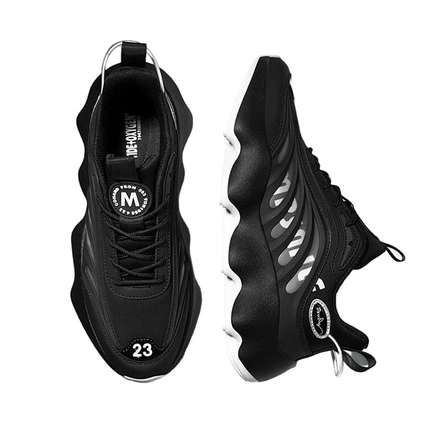 HydroPulse Street Runners – Men’s Breathable Mesh Sneakers, Lightweight TPU Sole Trainers, Casual Running Shoes