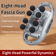 Fascia Gun Deep Tissue Massage Gun – 12/8 Heads, High-Frequency Electric Muscle Massager for Neck, Back & Legs