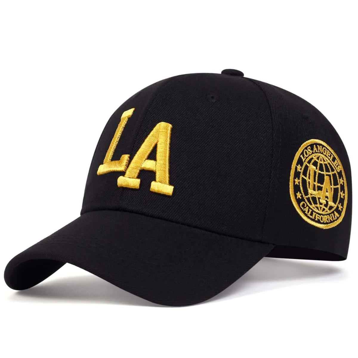 LA Embroidered Snapback Cap - Adjustable Unisex Baseball Hat | Casual Outdoor Streetwear Cap