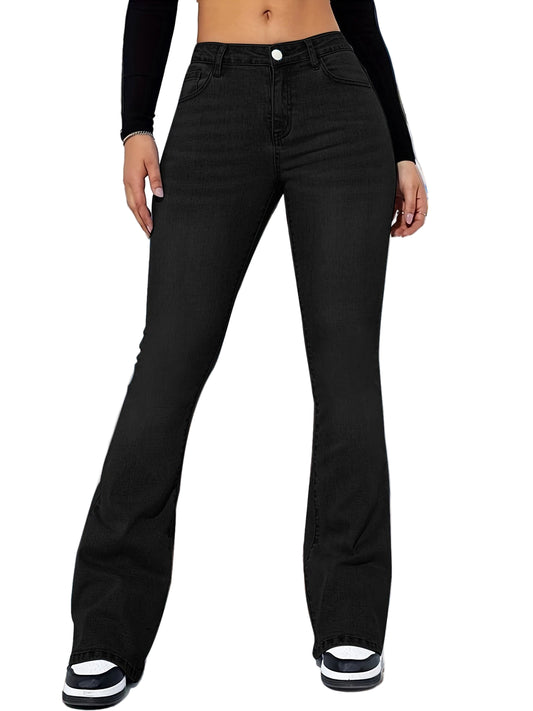 CurveLift™ Flare Jeans – Sculpting High-Waist Bootcut Denim for Women, Retro Style, Stretch Fit