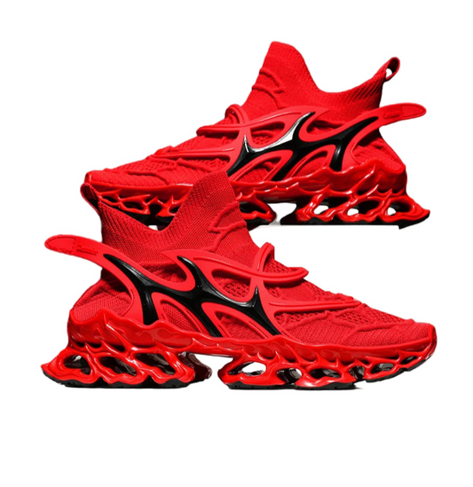 Men’s Flame Sole Sneakers V.2 - Luxury Streetwear Sneakers, Breathable Flyknit Running Shoes
