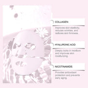 Pink Collagen Gel Face Mask – Salmon PDRN Hydrogel Jelly Sheet, Deep Hydration, Anti-Aging & Skin Tone Balance