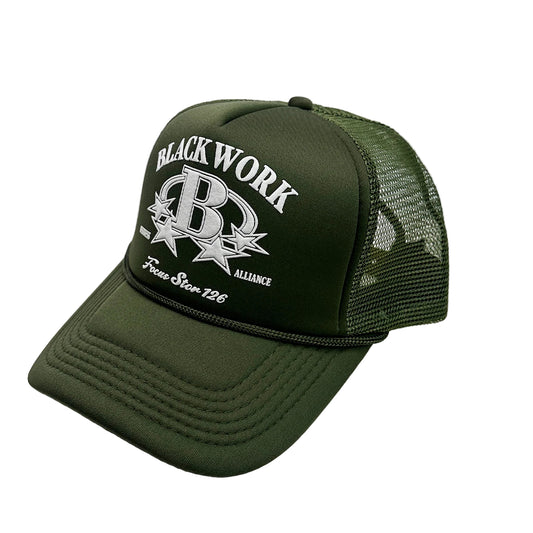 "Blackwork" 3D Letter Trucker Hat - Mesh Baseball Cap, Adjustable Summer trucker Hat
