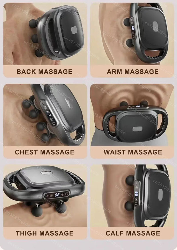 Fascia Gun Deep Tissue Massage Gun – 12/8 Heads, High-Frequency Electric Muscle Massager for Neck, Back & Legs