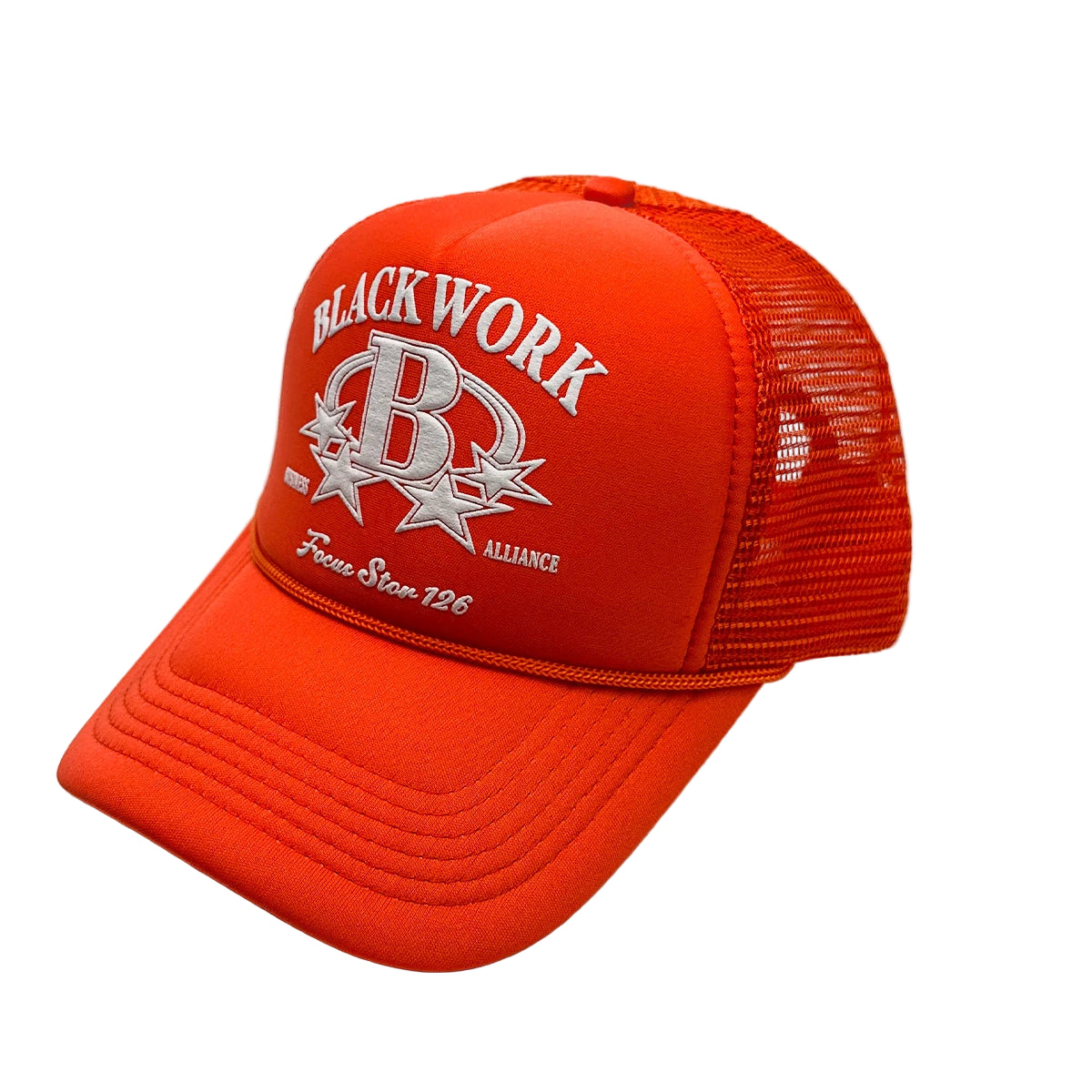 "Blackwork" 3D Letter Trucker Hat - Mesh Baseball Cap, Adjustable Summer trucker Hat