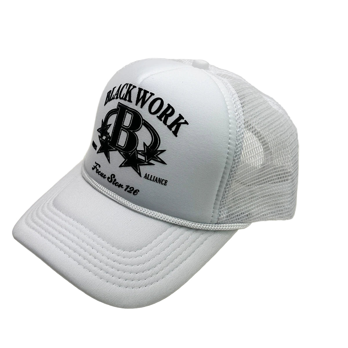 "Blackwork" 3D Letter Trucker Hat - Mesh Baseball Cap, Adjustable Summer trucker Hat