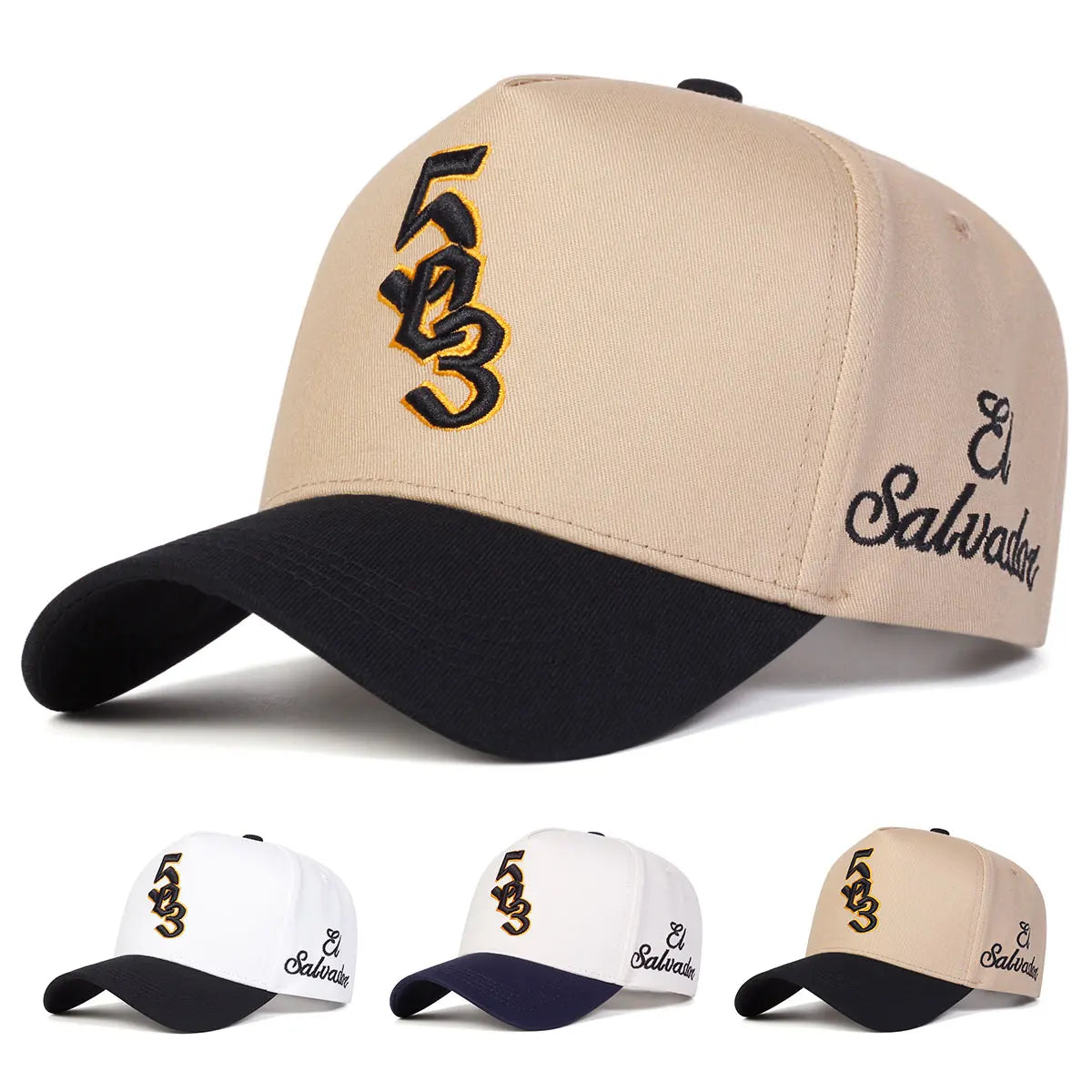503 El Salvador Baseball Cap – Embroidered Letter Adjustable Hat, Casual Outdoor Streetwear Sunscreen Cap