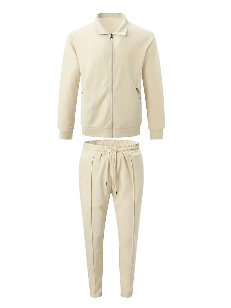 2 Pieces Classic Men's Sportswear Set - Soft, Breathable, Full Zip Tracksuit | Autumn Winter Casual Outfit