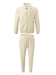 2 Pieces Classic Men's Sportswear Set - Soft, Breathable, Full Zip Tracksuit | Autumn Winter Casual Outfit