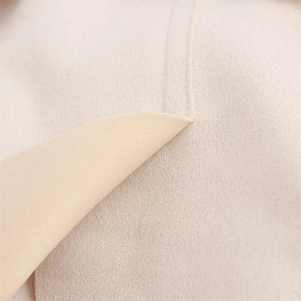 European Suede Belted Trench Coat - Women's Double Breasted Long Sleeve V-Neck Windbreaker