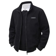 Men’s Appliqué "BestFashion" Zip Jacket – Fitted Lightweight Spring Fall Streetwear | Turn-Down Collar Outerwear