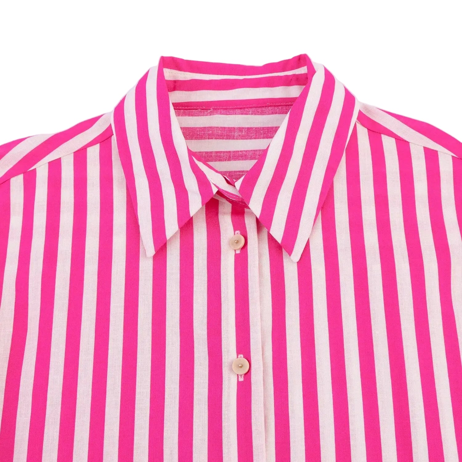 Women's Striped Lapel Shirt - Casual Long Sleeve Button-Up | Summer Spring Lightweight Blouse | Elegant Business & Leisure Top
