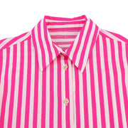 Women's Striped Lapel Shirt - Casual Long Sleeve Button-Up | Summer Spring Lightweight Blouse | Elegant Business & Leisure Top