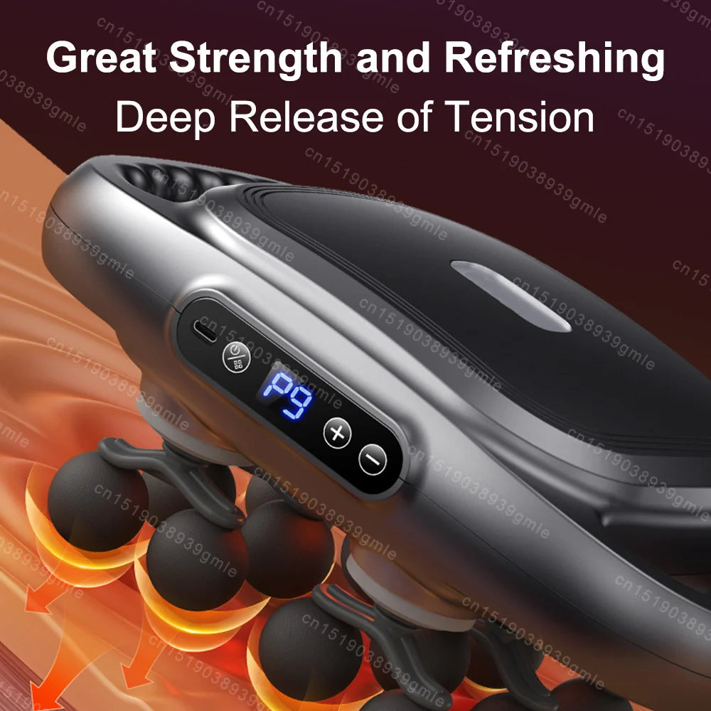 Fascia Gun Deep Tissue Massage Gun – 12/8 Heads, High-Frequency Electric Muscle Massager for Neck, Back & Legs