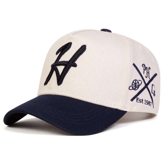 Letter H Embroidered Baseball Cap - Adjustable Unisex Streetwear Hat | Casual Outdoor Snapback