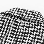 Autumn Thousand Grid Blazer - Women's Long Sleeve Double Breasted Jacket | European Style Casual Suit Coat