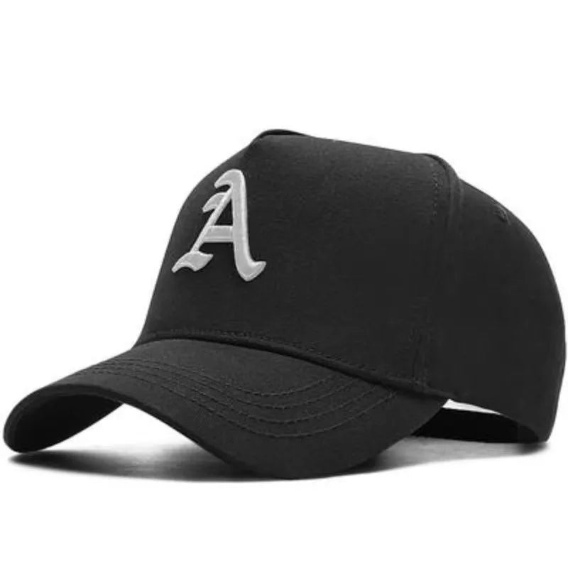 Letter "A" Embroidered Baseball Cap Cotton Adjustable Trucker Hat for Men | Summer Snapback Sun Cap
