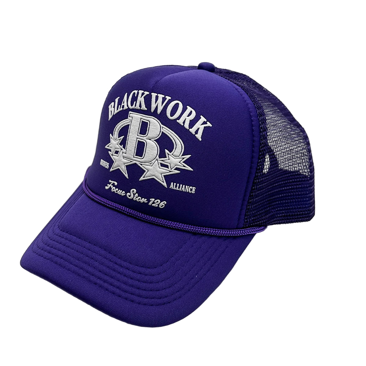 "Blackwork" 3D Letter Trucker Hat - Mesh Baseball Cap, Adjustable Summer trucker Hat