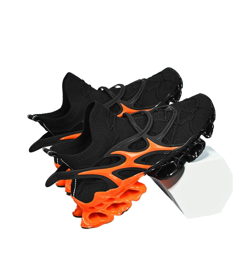 Men’s Flame Sole Sneakers V.2 - Luxury Streetwear Sneakers, Breathable Flyknit Running Shoes